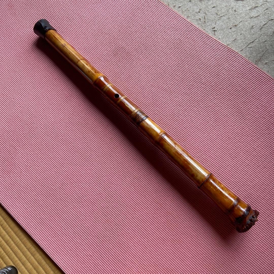 94 値下げ　尺八　二尺一寸管　銘　太郎　唄口銀