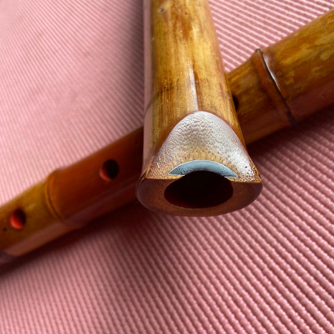 94 値下げ　尺八　二尺一寸管　銘　太郎　唄口銀