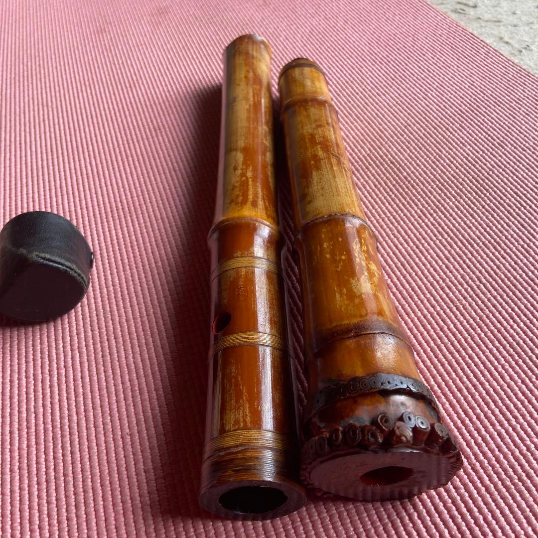 94 値下げ　尺八　二尺一寸管　銘　太郎　唄口銀