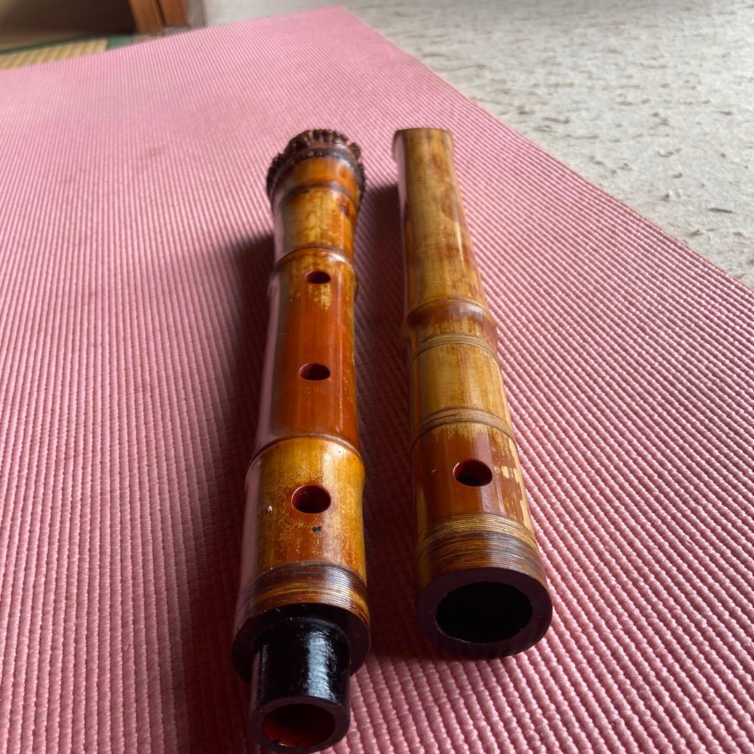 94 値下げ　尺八　二尺一寸管　銘　太郎　唄口銀