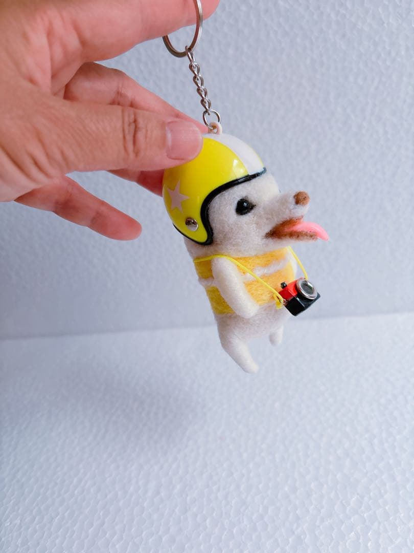 羊毛フェルト 豆柴キーホルダー