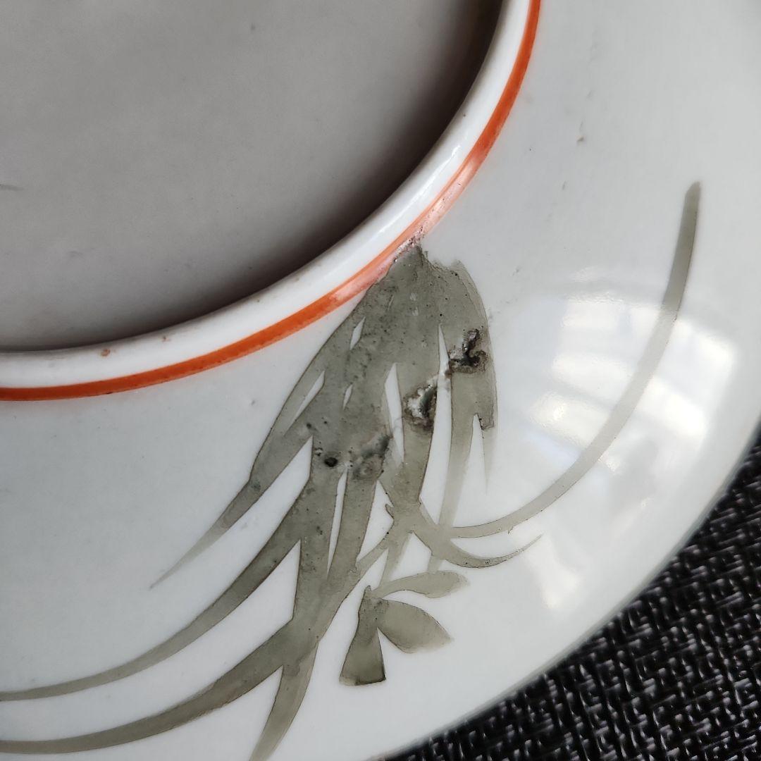 -21/k1　①　九谷焼　青粒　牡丹　3客