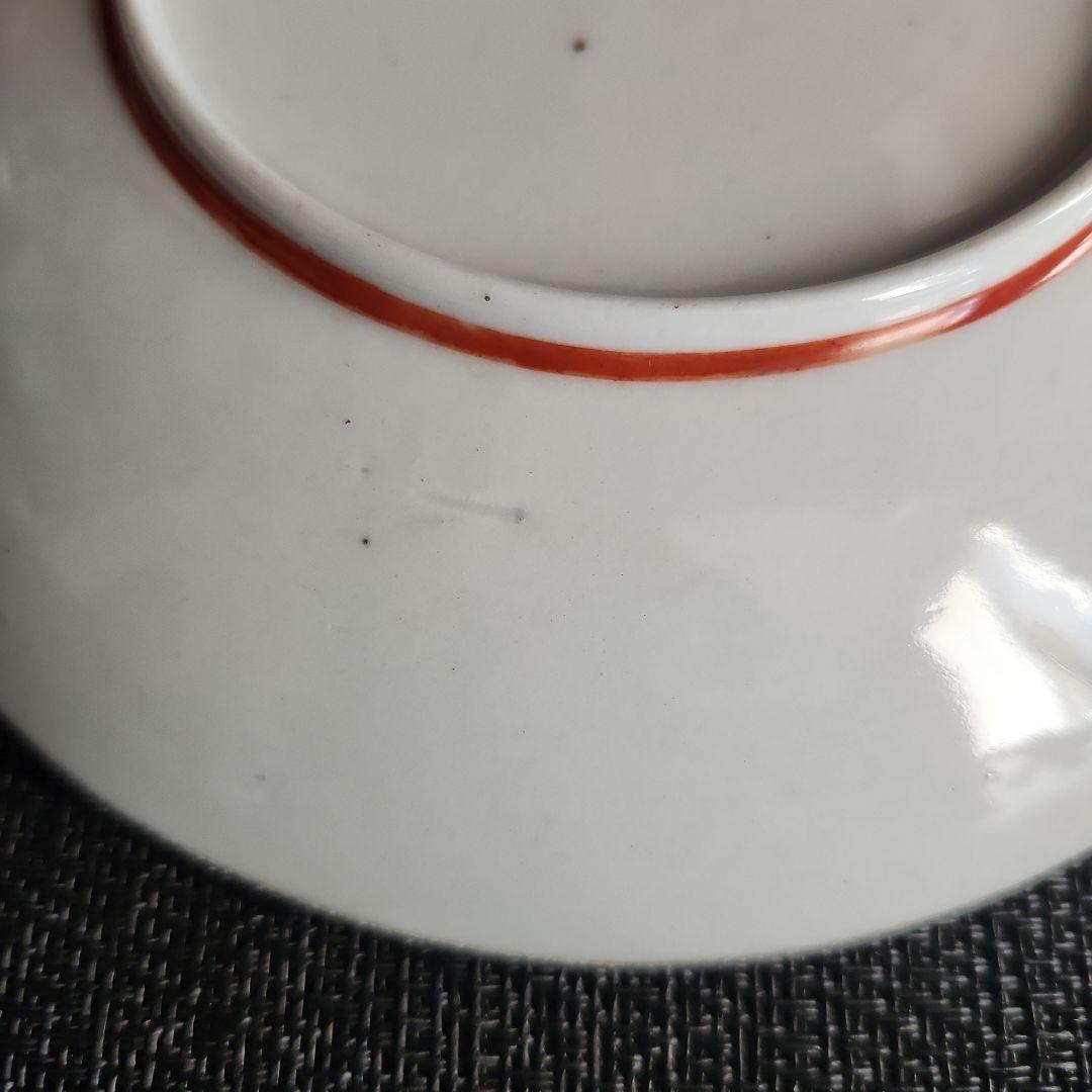 -21/k1　①　九谷焼　青粒　牡丹　3客