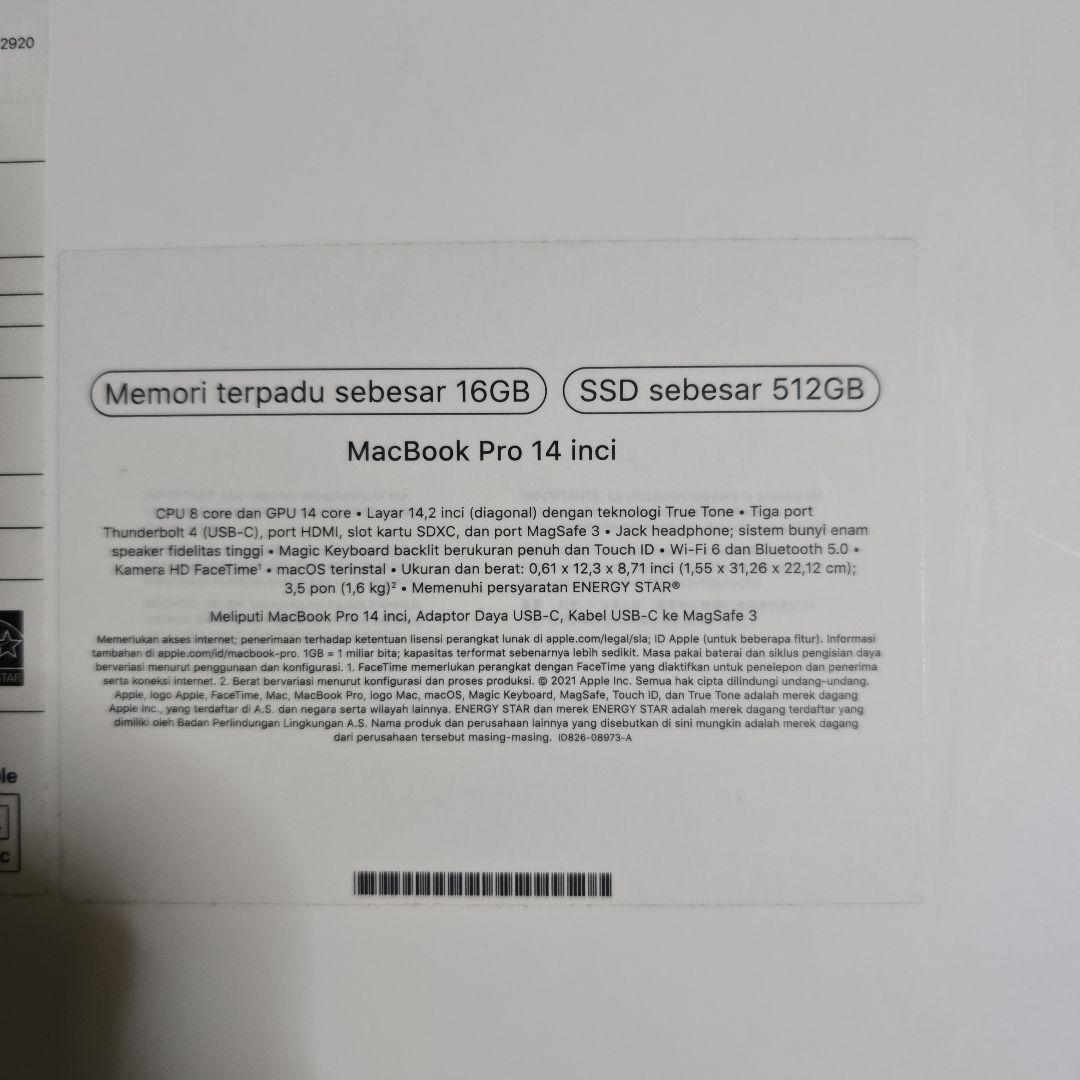 MacBook Pro 14インチ 2021 M1 Pro 16GB 512GB