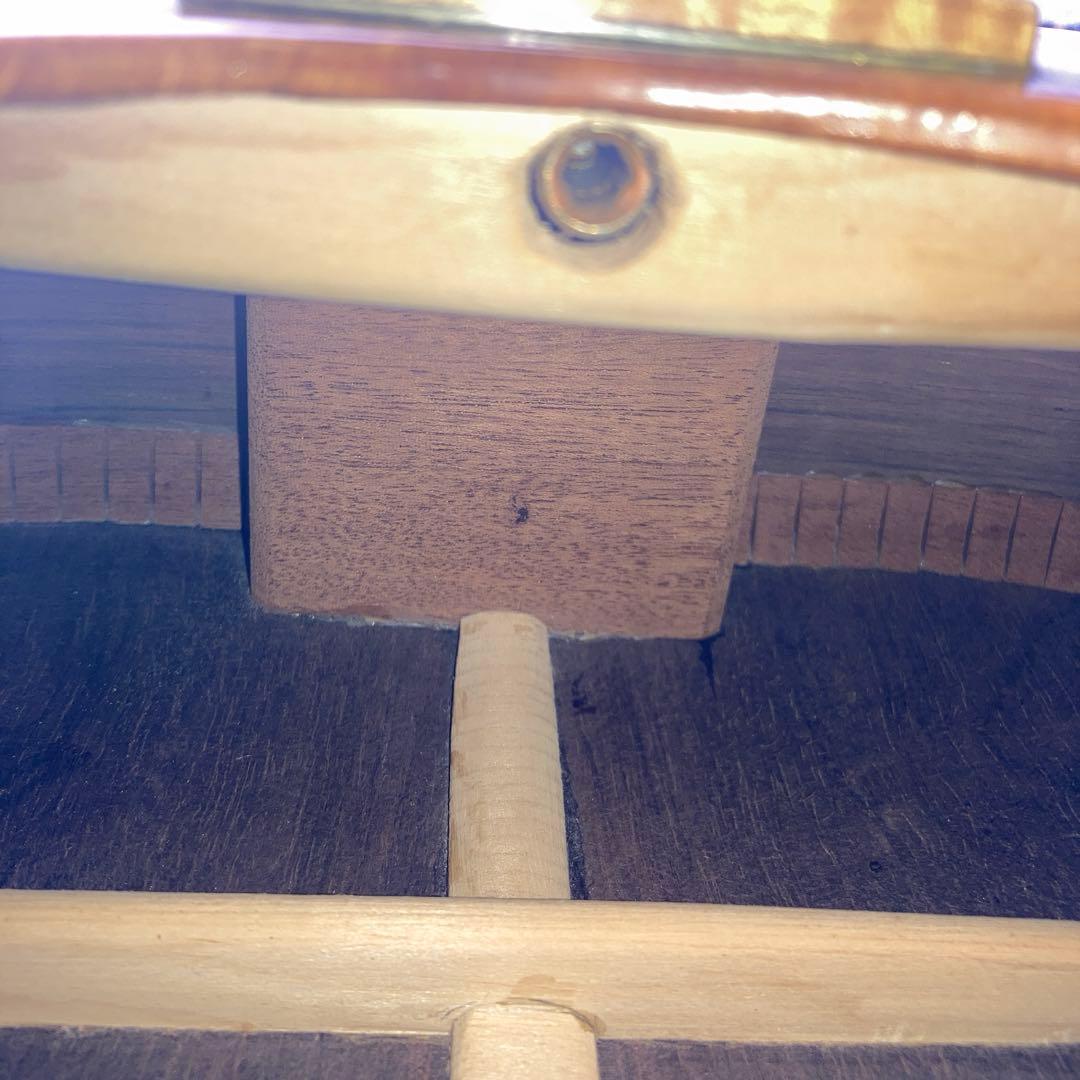 マイクフォース　ハンドメイドギター　製作途中　ブリッジフレット付