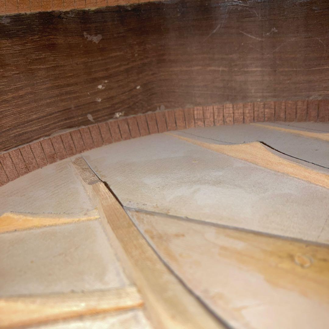 マイクフォース　ハンドメイドギター　製作途中　ブリッジフレット付