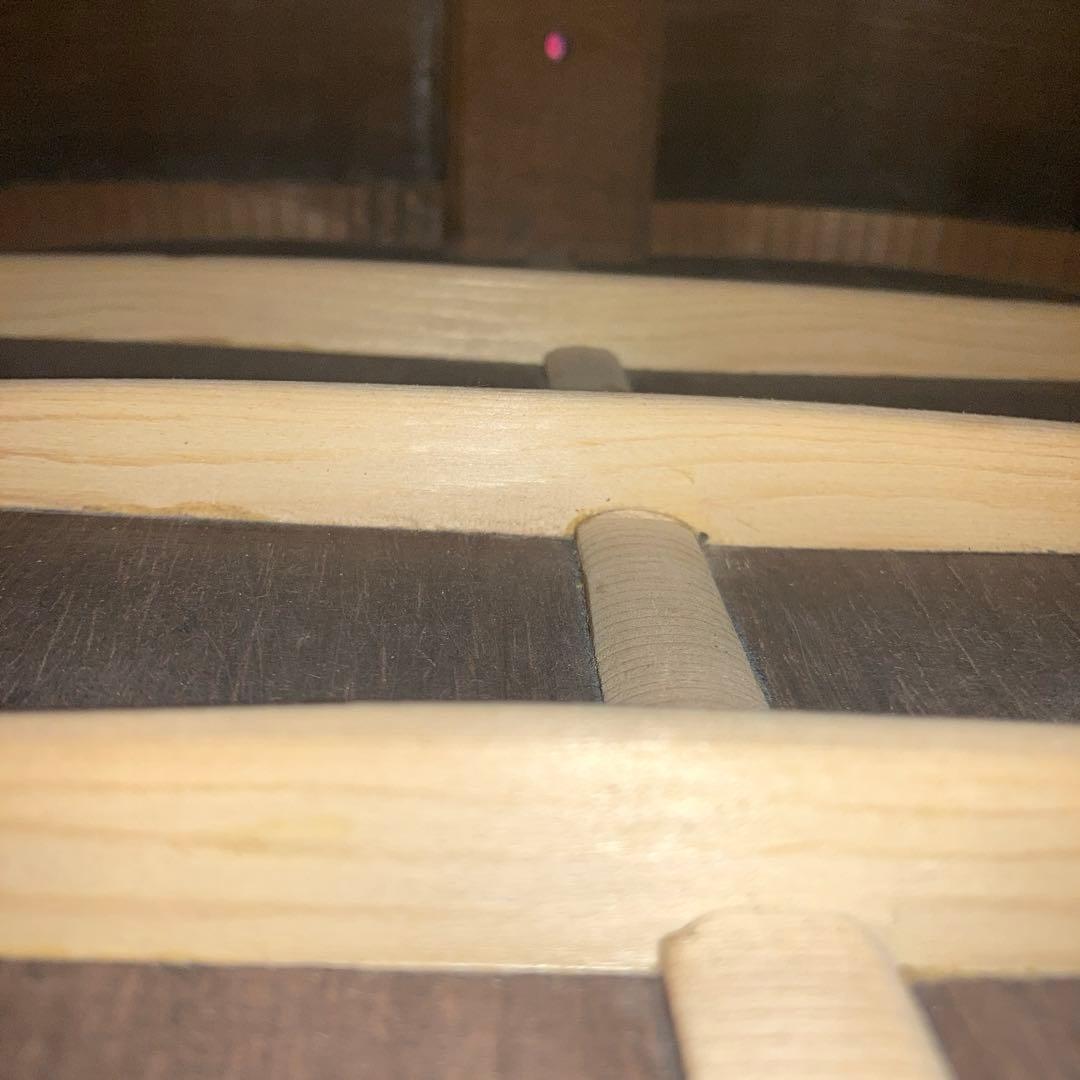 マイクフォース　ハンドメイドギター　製作途中　ブリッジフレット付