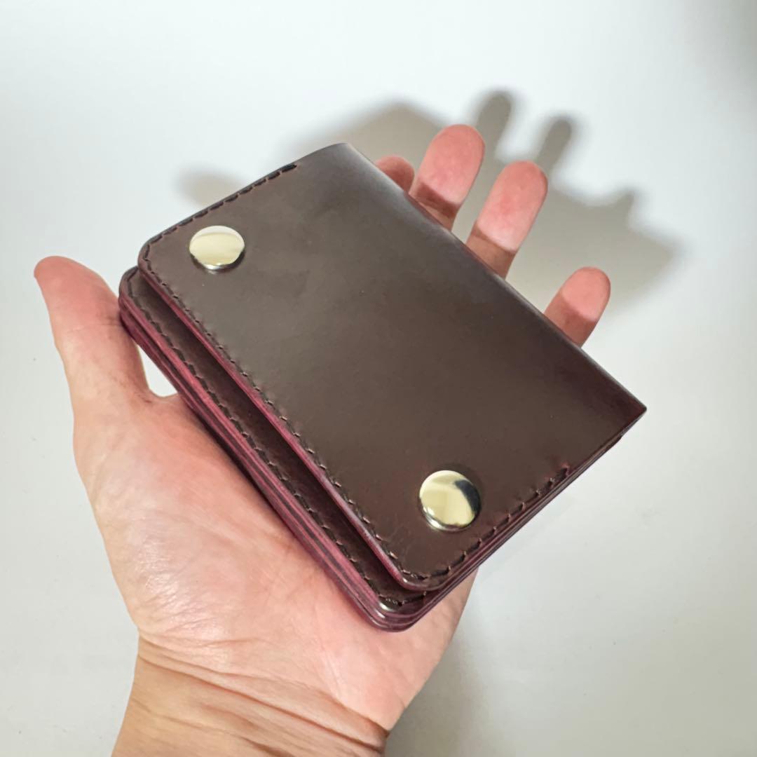 トラッカーウォレット　ショート　ホースバット　ワイン　二つ折り財布
