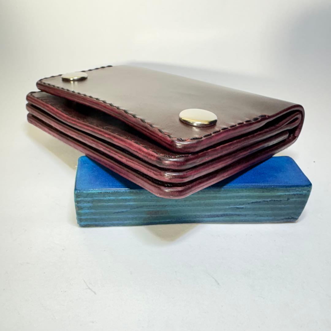 トラッカーウォレット　ショート　ホースバット　ワイン　二つ折り財布