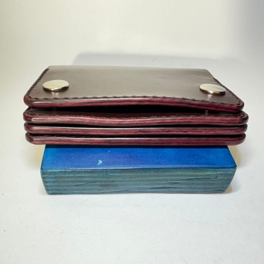 トラッカーウォレット　ショート　ホースバット　ワイン　二つ折り財布