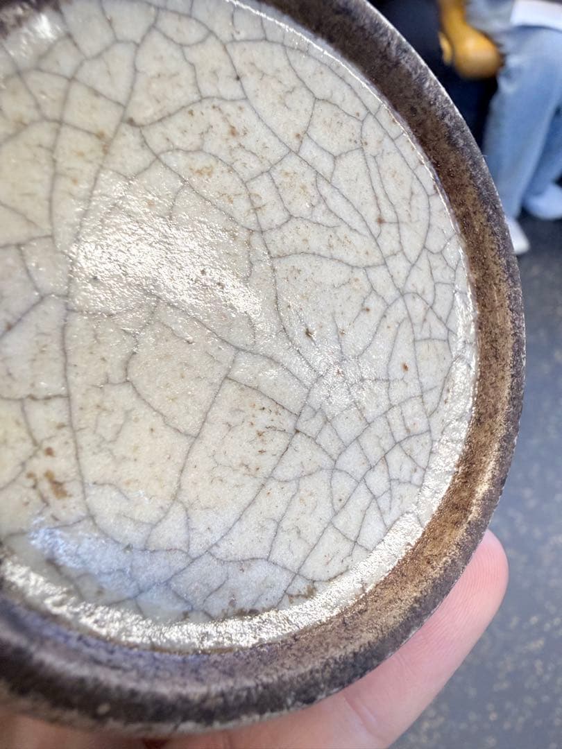 【骨董】清時代青花 貫入 染付の筆筒　古玩