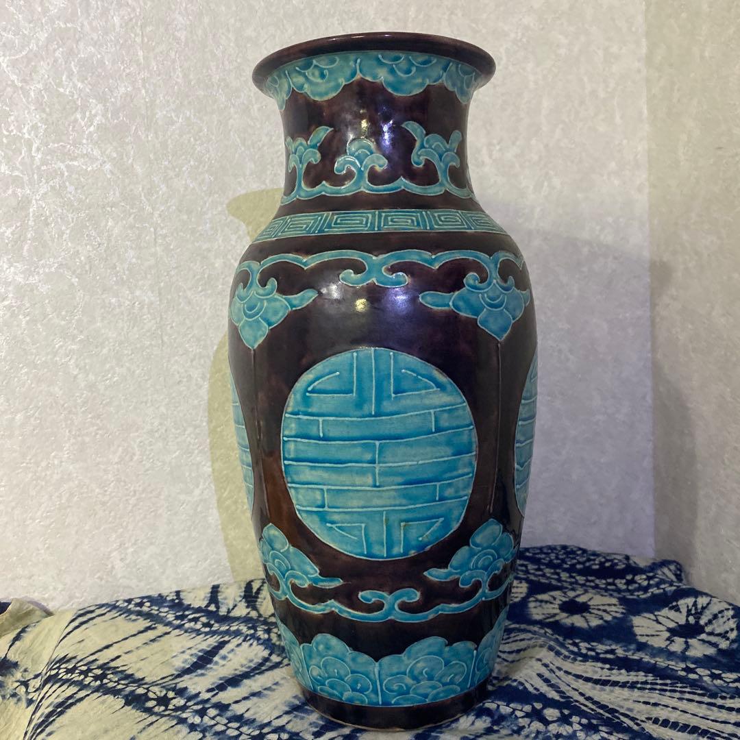 紀州　偕楽園製　花瓶