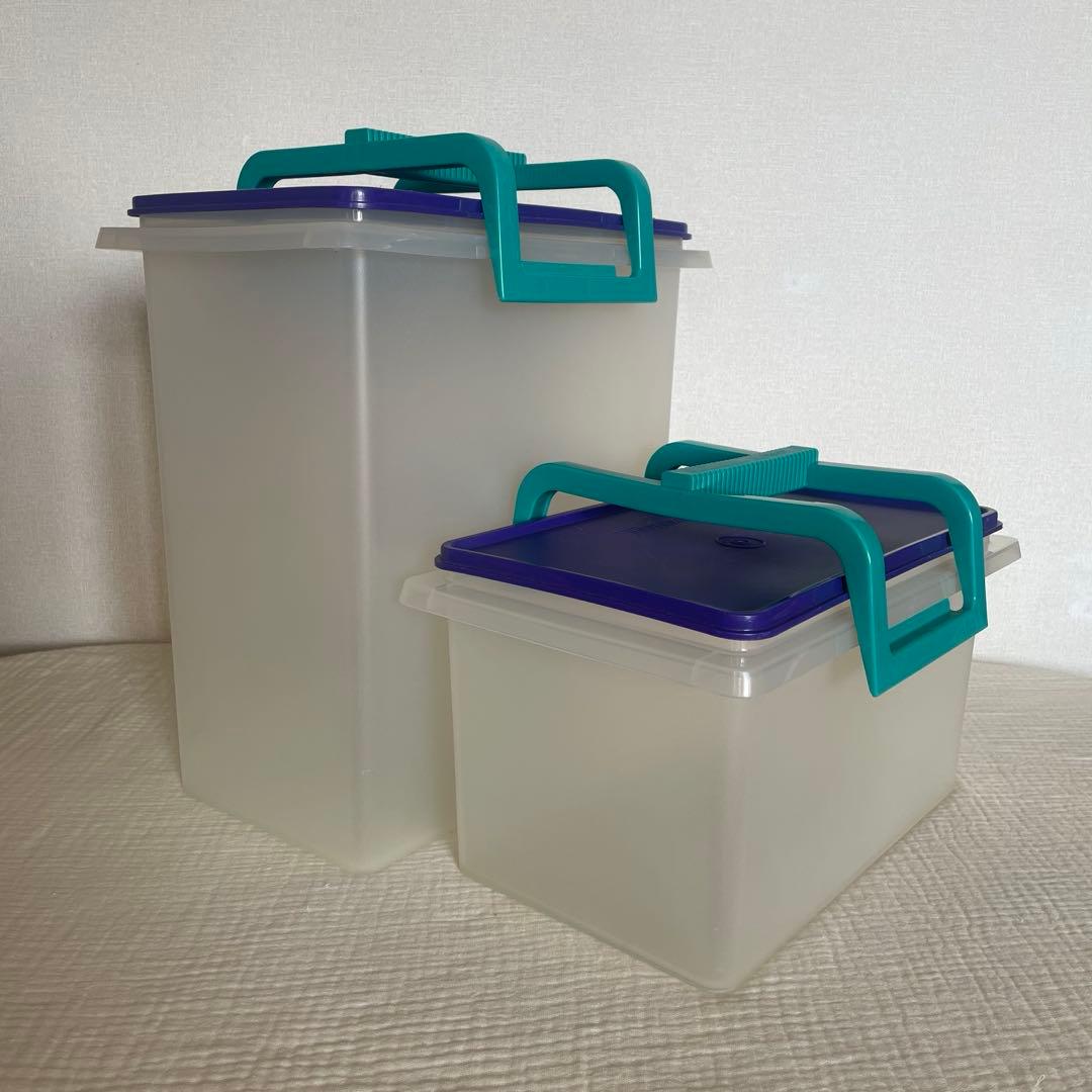 美品 タッパーウェア 5kg 10kg キーパー 2個セット 食品保存容器