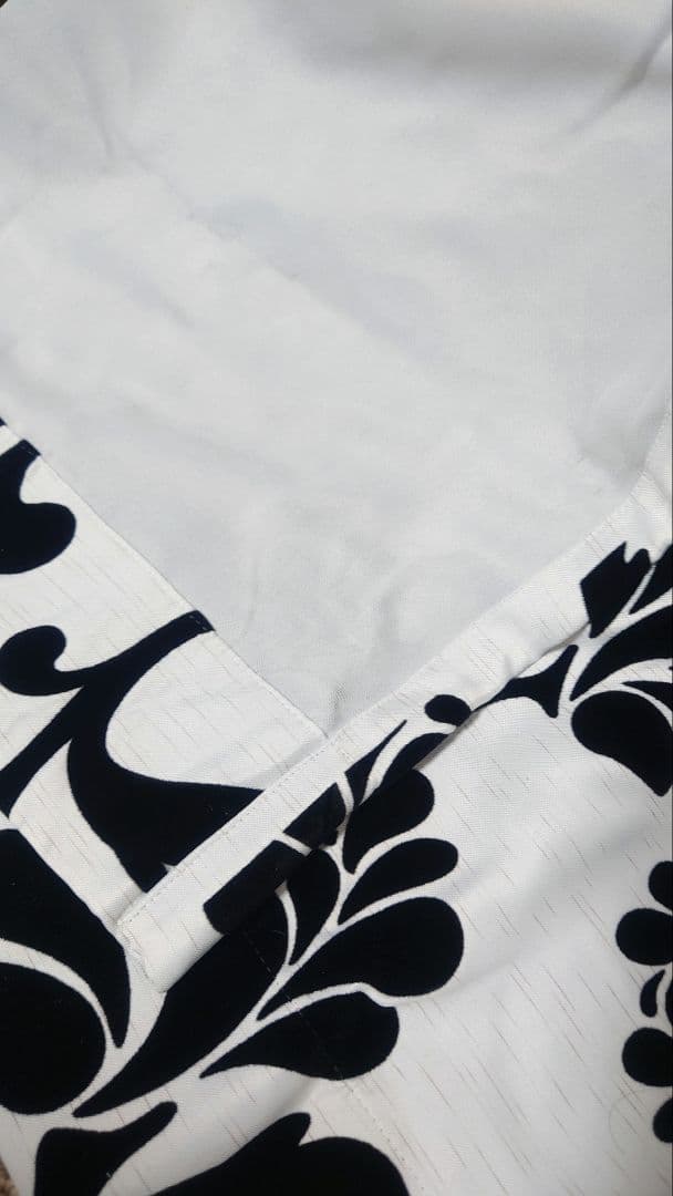 ニトリ　オーダーカーテン　遮光2級　センチュリー ブラック　レースセット