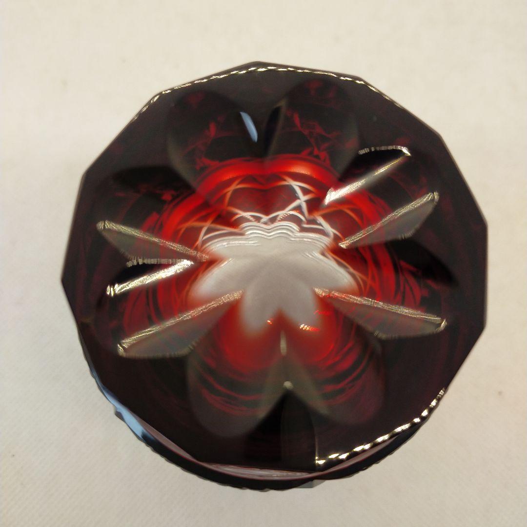 薩摩切子　最高級　薩摩ガラス工芸作　オールドファッションズ　タンブラー　紅