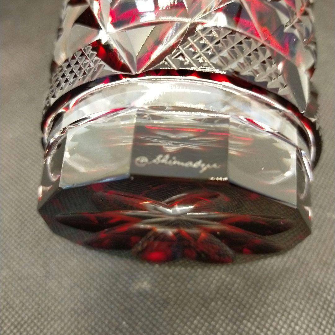 薩摩切子　最高級　薩摩ガラス工芸作　オールドファッションズ　タンブラー　紅