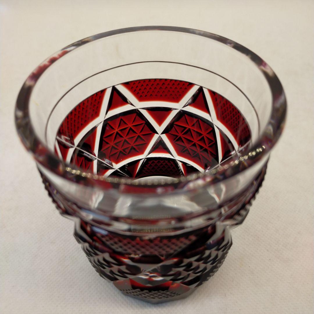 薩摩切子　最高級　薩摩ガラス工芸作　オールドファッションズ　タンブラー　紅