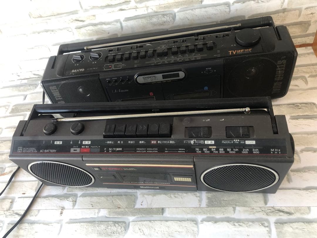 ナショナルRX-606ステレオラジカセSANYO u4-w46(A40)