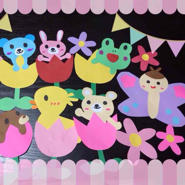 壁面 保育士 春 動物