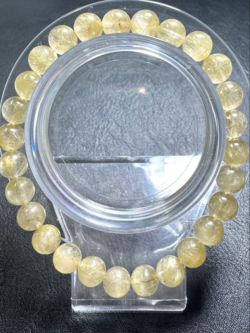 オススメ品質【ルチルクォーツ】約7.8㍉のブレスレット^ ^