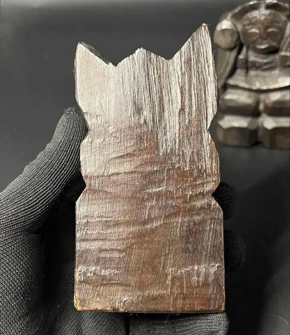 時代物 木彫 恵比寿大黒 一対｜縁起物 商売繁盛 福神 置物◎古道具庵々