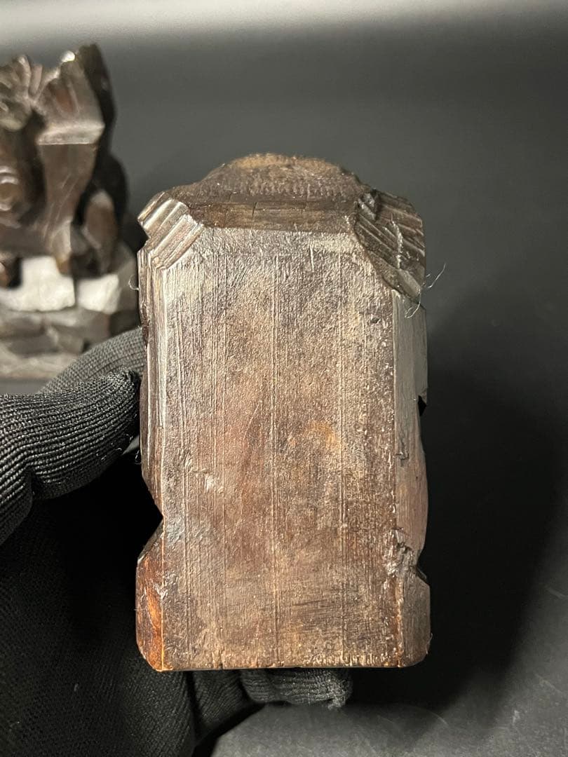 時代物 木彫 恵比寿大黒 一対｜縁起物 商売繁盛 福神 置物◎古道具庵々