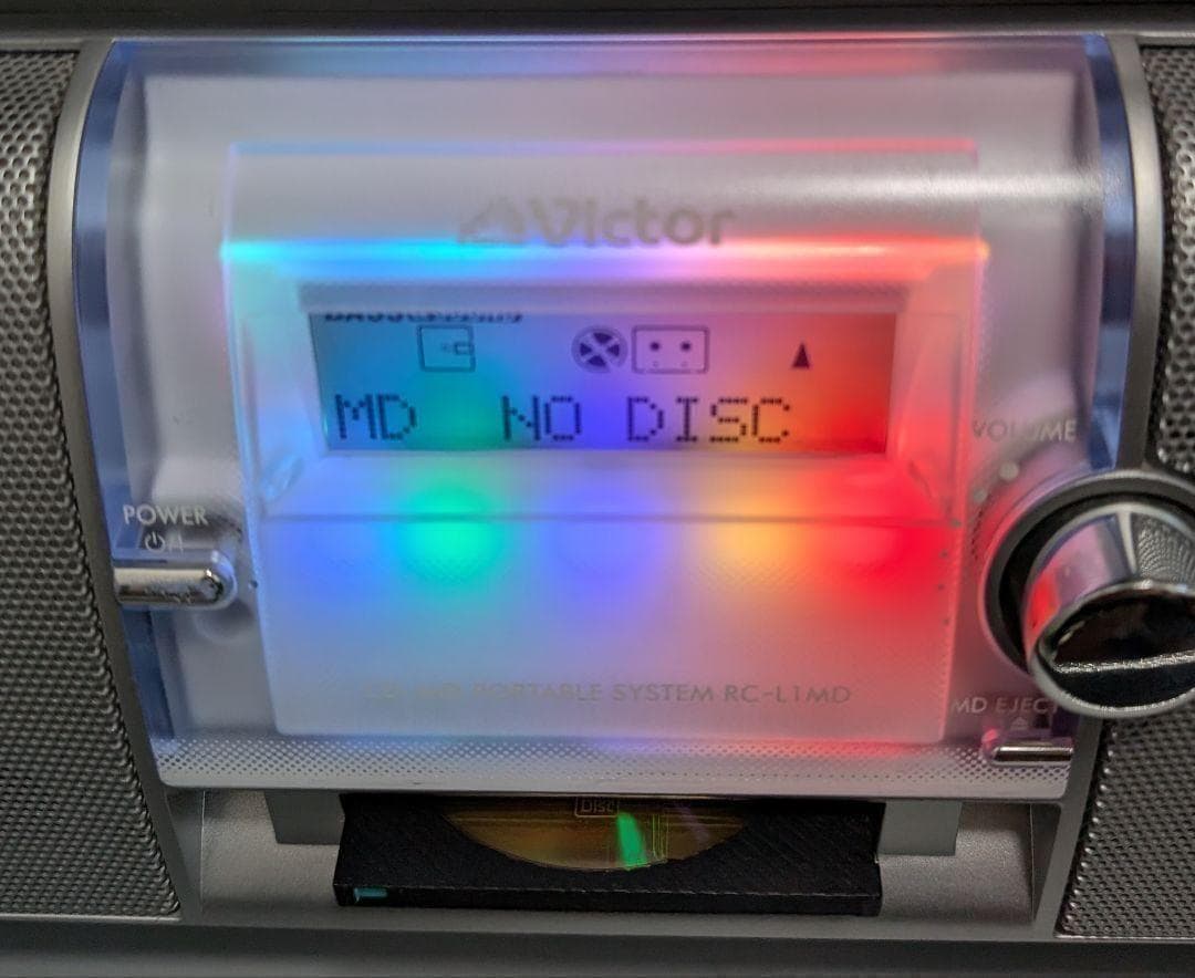 ビクター CD/MDラジカセ Clavia RC-L1MD　シルバー　現状渡し