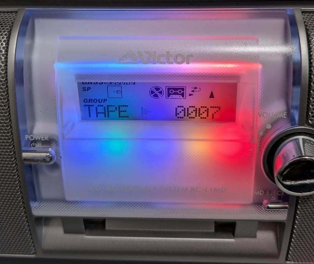 ビクター CD/MDラジカセ Clavia RC-L1MD　シルバー　現状渡し