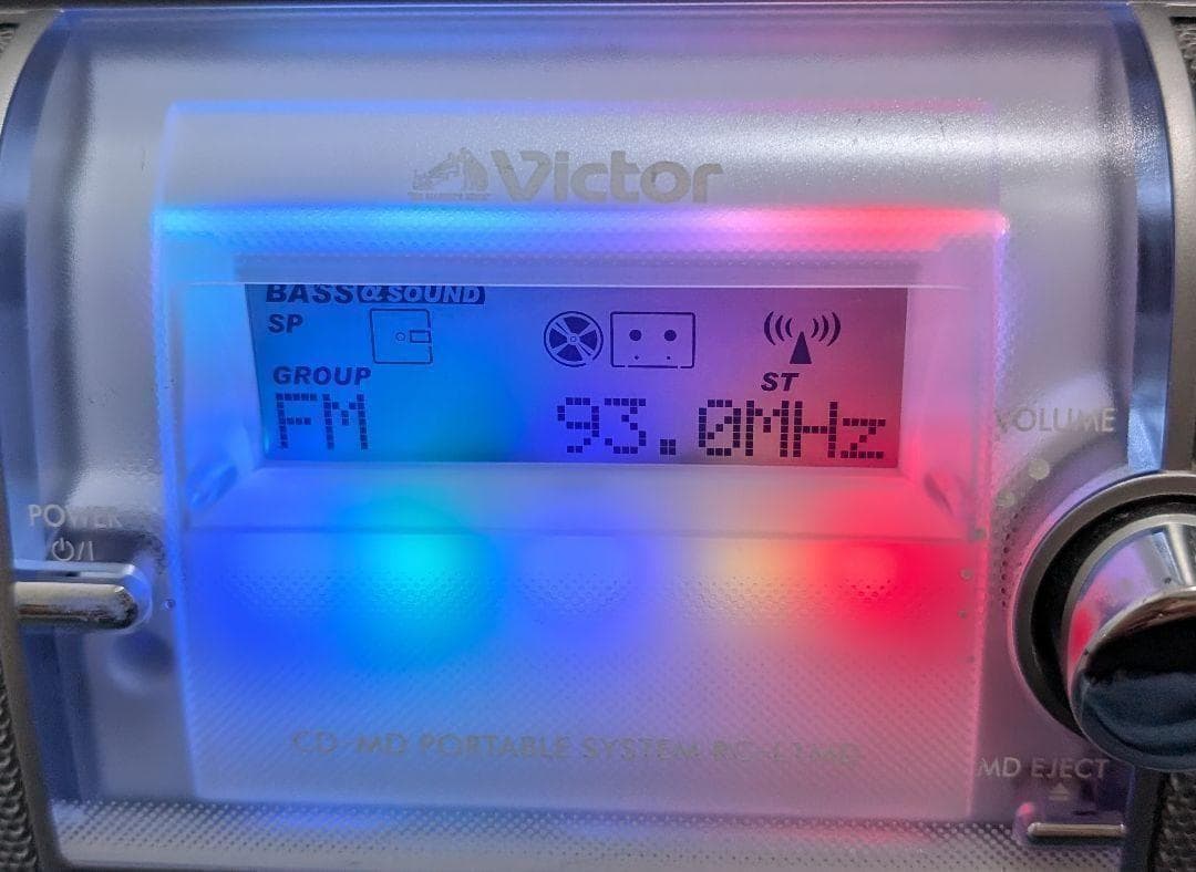 ビクター CD/MDラジカセ Clavia RC-L1MD　シルバー　現状渡し