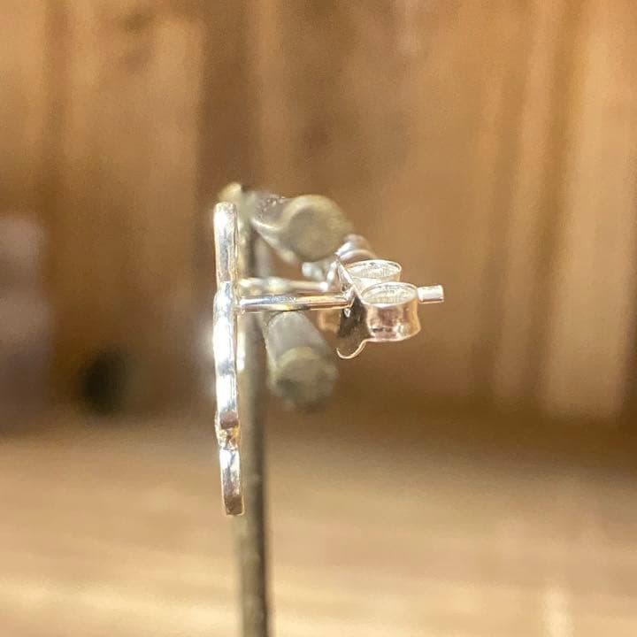 （新品未使用）スライスダイヤモンド 3連ピアス