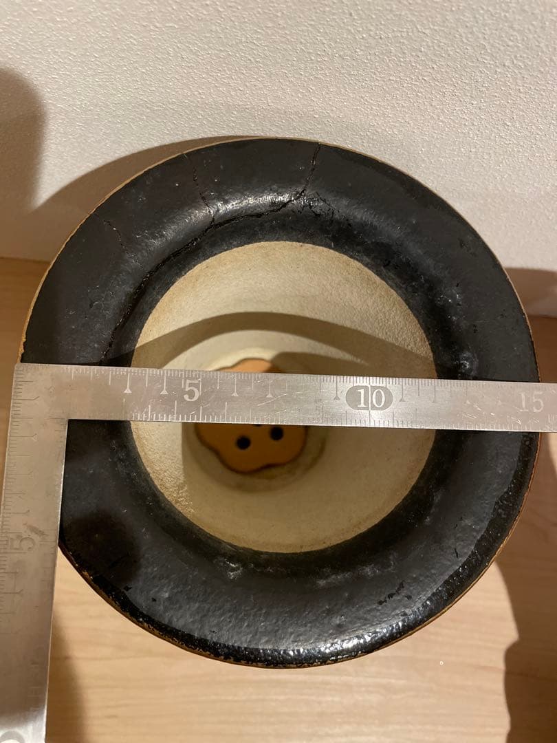 祥山作　鶴図　錦鉢　楽鉢　年代物　サナ付き　愛楽園