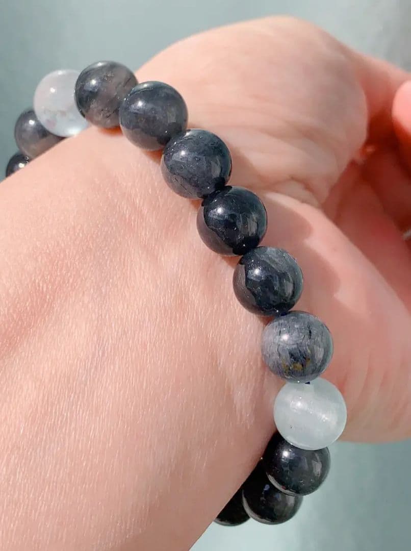 ◆希少◆ブルールチルクォーツ+アクアマリン K00705 天然石ブレスレット