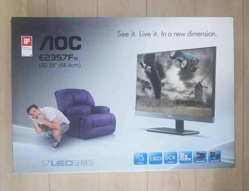 ★新品★AOC・LED・２３型液晶ディスプレイ・E2357FH・ジャンク扱い★