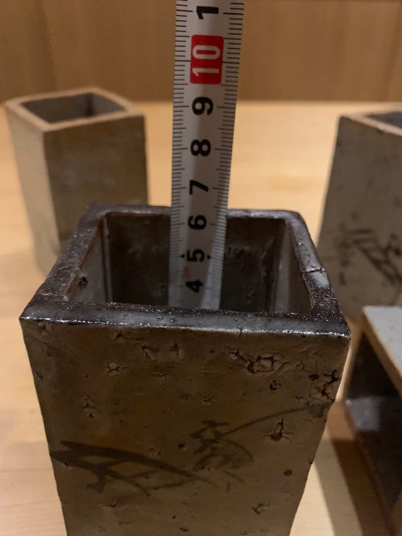 人気作家 丸田宗彦 絵唐津 長方筒向付（5客） 天地両面使い・趣の異なる二役の器