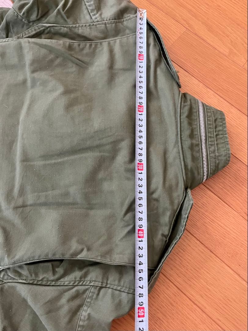 60's M-65 フィールドジャケット 裏地グレー 前部両袖オイルシミ 実物S