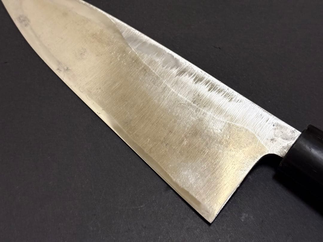 左文 出刃包丁 165mm 霞 白鋼 白紙