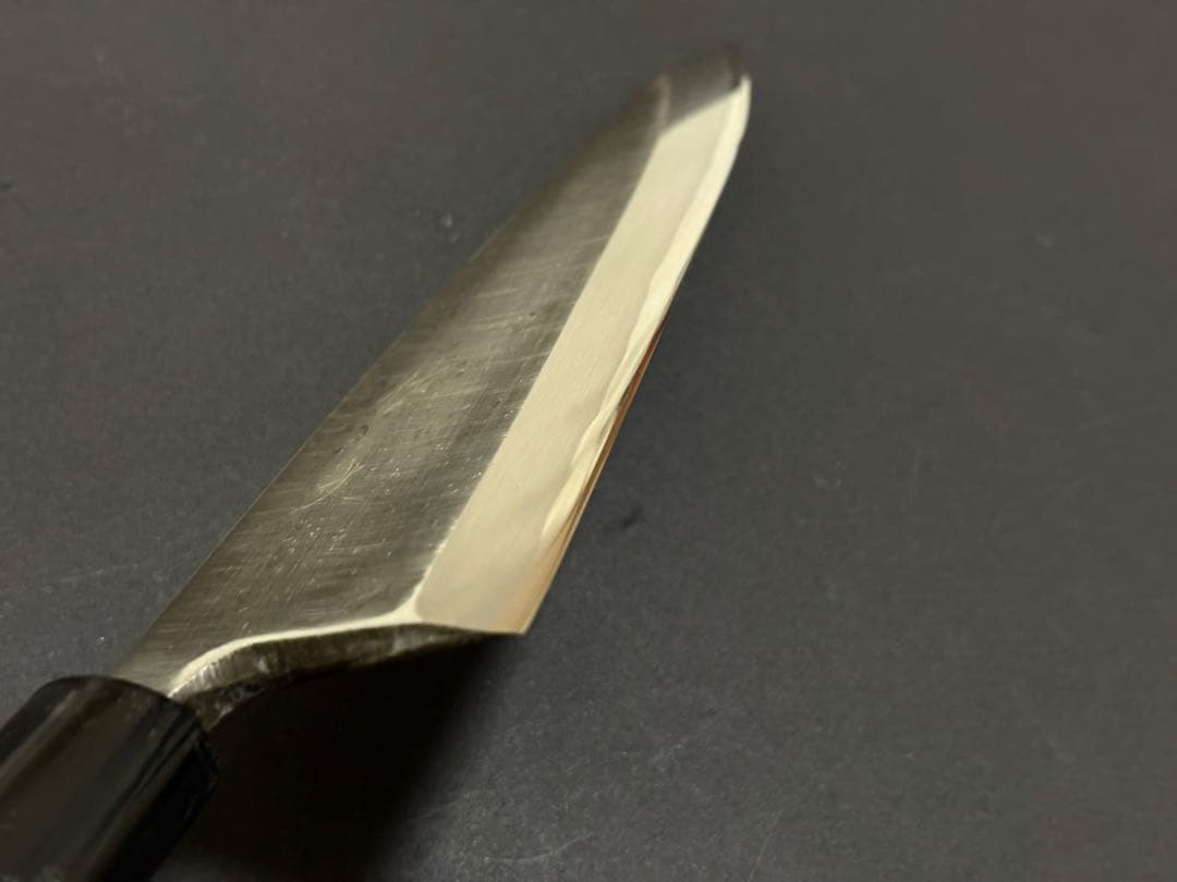 左文 出刃包丁 165mm 霞 白鋼 白紙