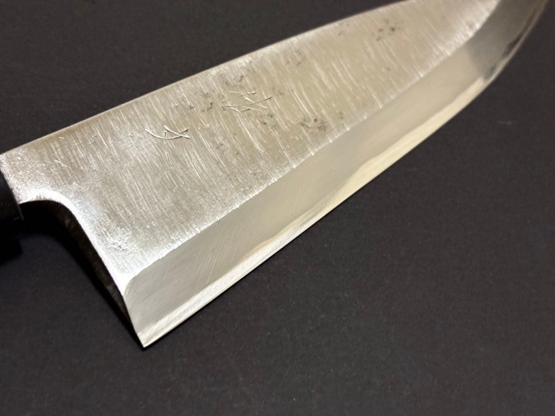 左文 出刃包丁 165mm 霞 白鋼 白紙