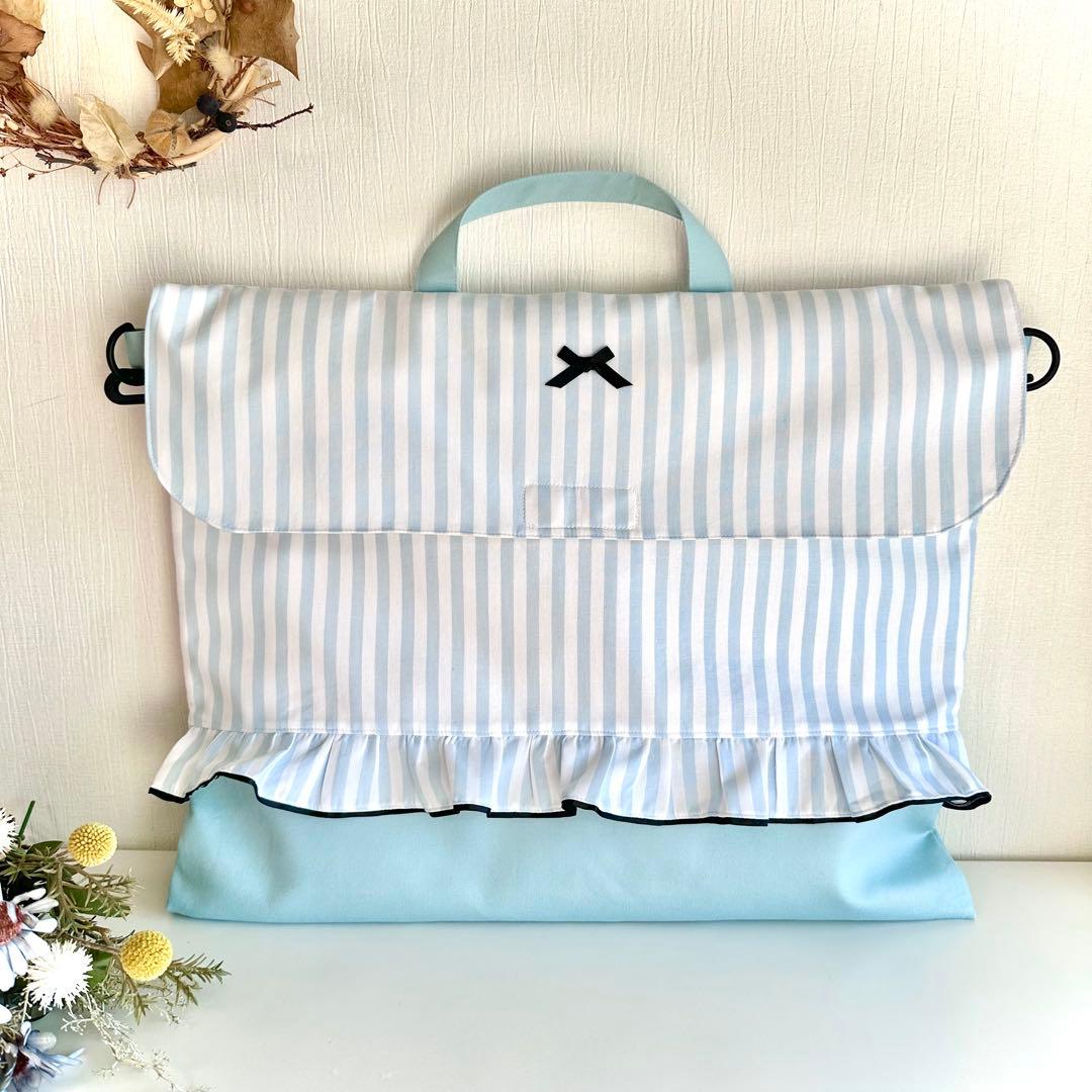 眠り猫様　レッスンバッグ　手提げ　防災頭巾カバー　入園入学　女の子　ハンドメイド