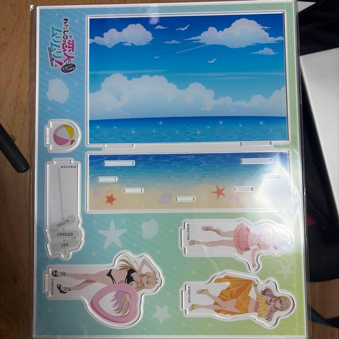 わたなれ 書き下ろしアクリルジオラマ（水着） アクリルスタンド れな子紫陽花真唯