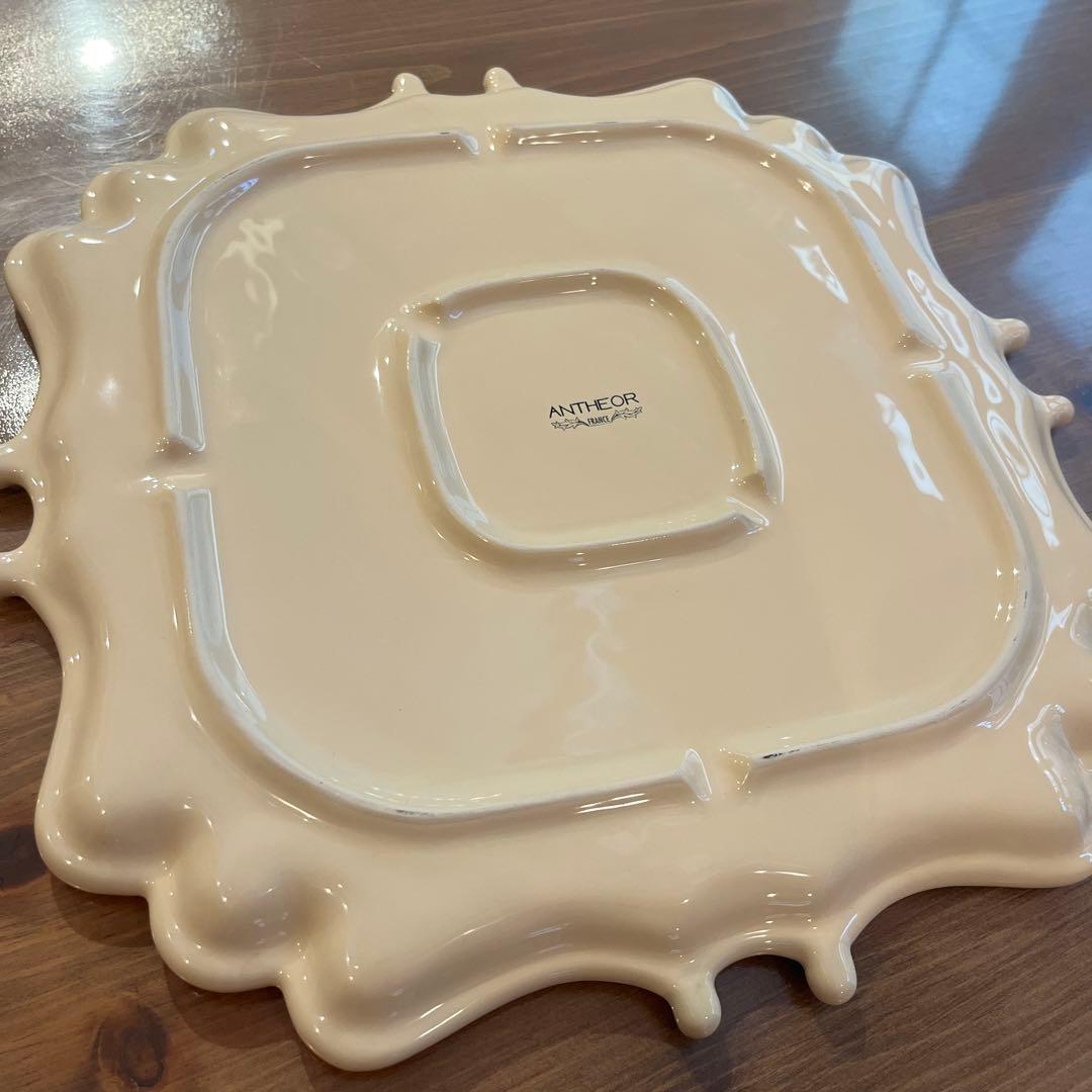 ANTHEOR アンテオール プレート 皿 イエロー 黄色　未使用