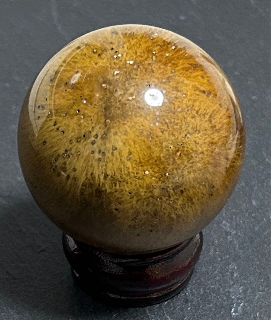 ゴールデンルチルクォーツ丸玉　175g