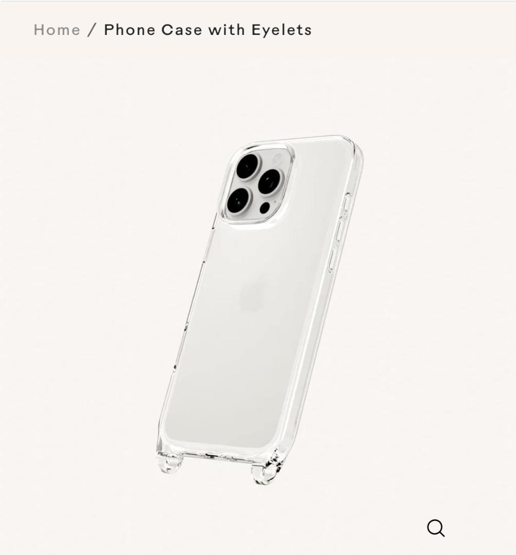 XOUXOU iPhone 16 Pro クリアケース　ストラップ対応