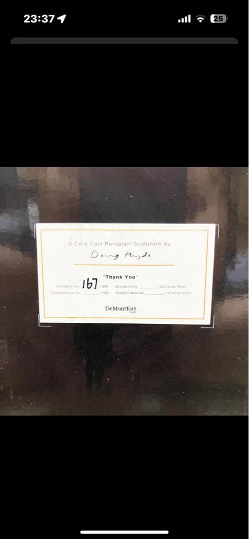 希少　ダグハイド　オブジェ　【ありがとう】　Dug Hyde 数量限定