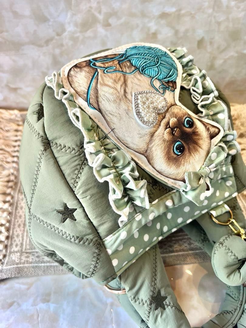 コヤンイサムチョン　新柄　ぷっくりふわふわまん丸バッグ　両面デザイン