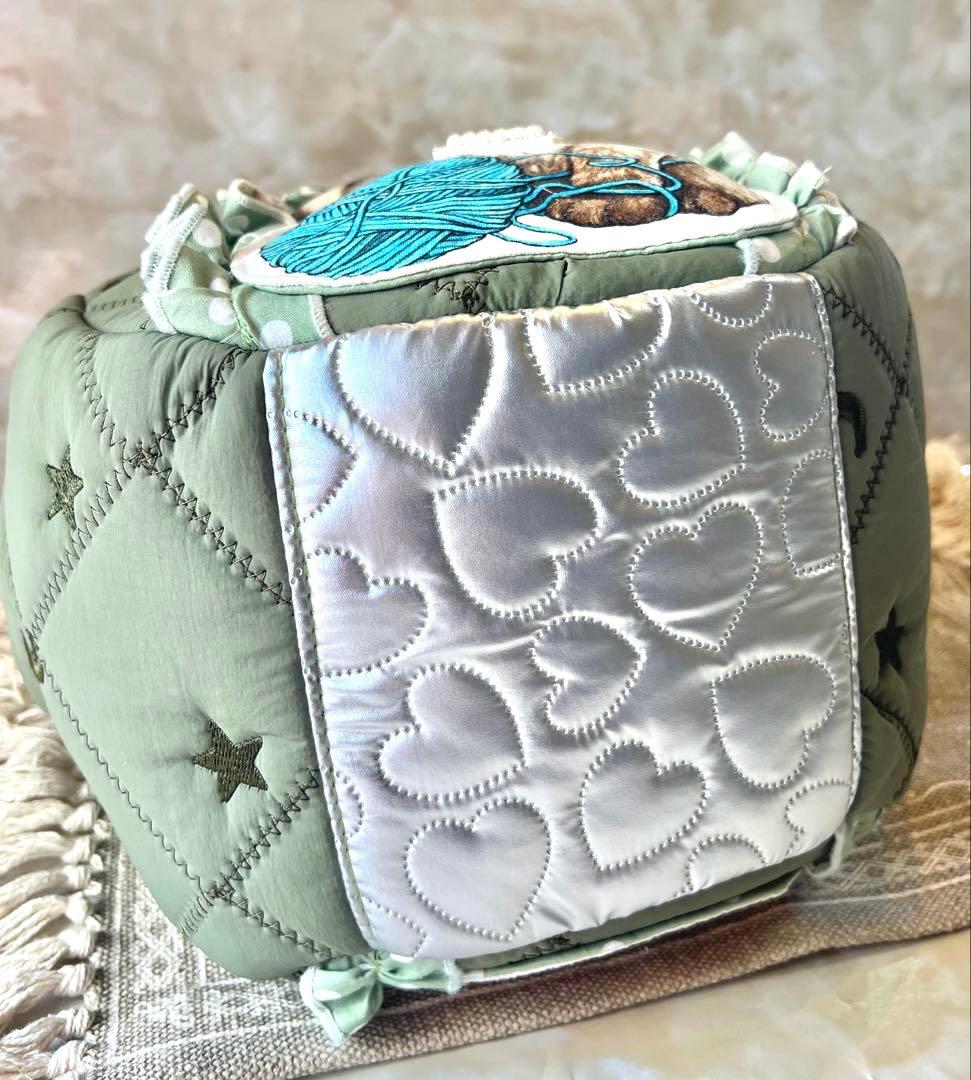 コヤンイサムチョン　新柄　ぷっくりふわふわまん丸バッグ　両面デザイン