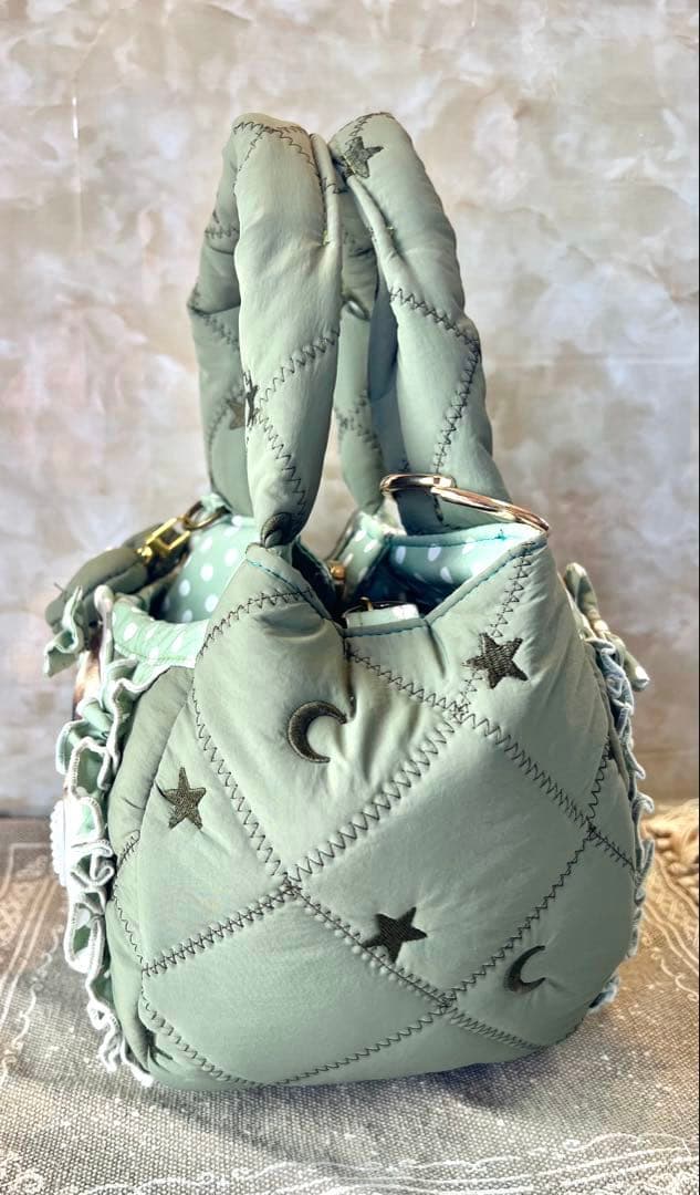 コヤンイサムチョン　新柄　ぷっくりふわふわまん丸バッグ　両面デザイン