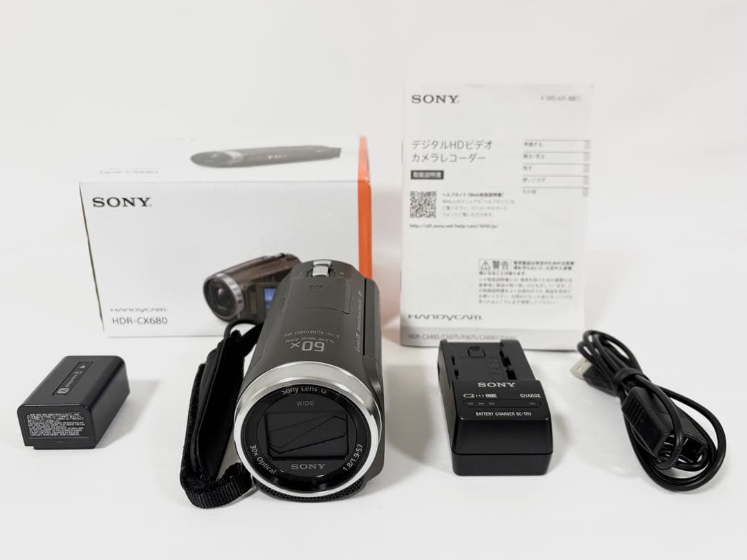 【美品】 ソニー Sony HDR-CX680 ブラウン デジタルビデオカメラ