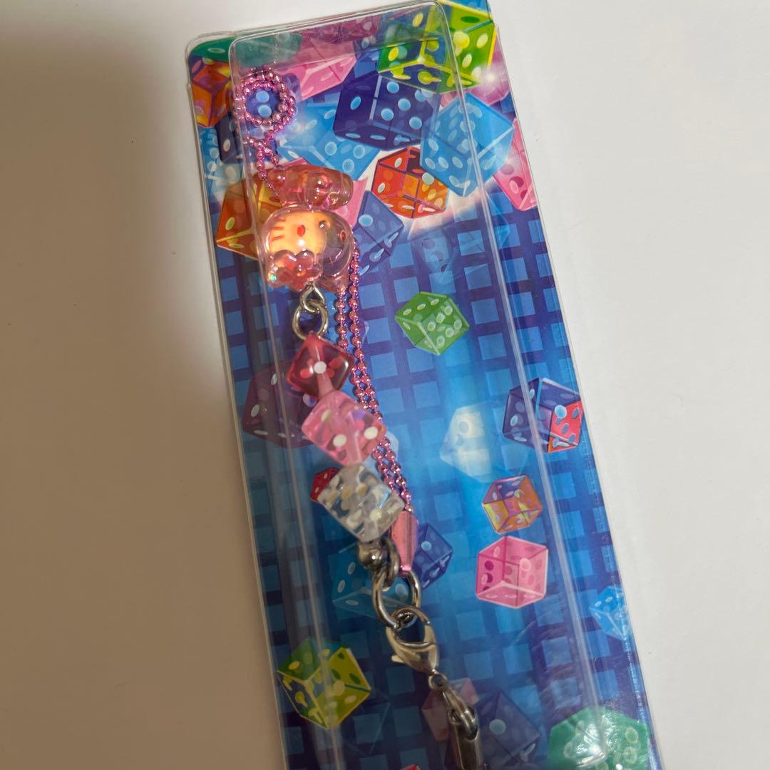 434 ハローキティ クリスタル サイコロボール チェーンストラップ