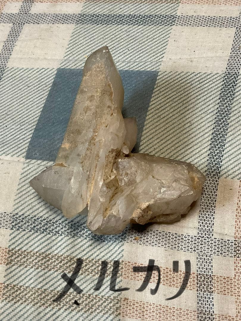 天然石の水晶。自然宝石。保護布袋入り。【状態良好　古代浪漫】。